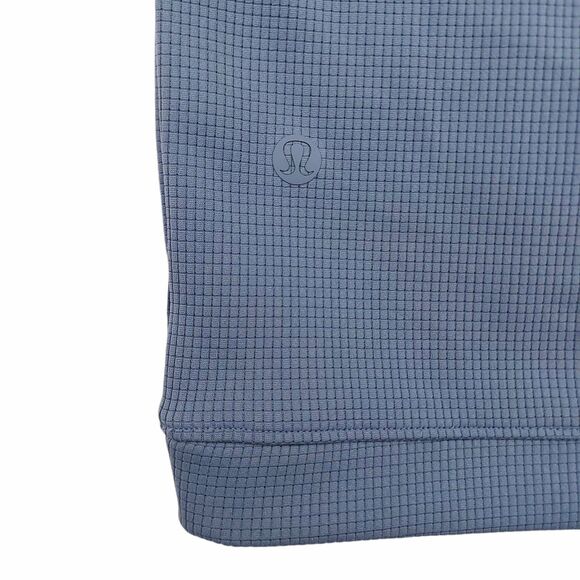 Lululemon Polo Shirt Mens XXL Blue Textured Mesh Short Sleeve Golf Tennis - Picture 9 of 11